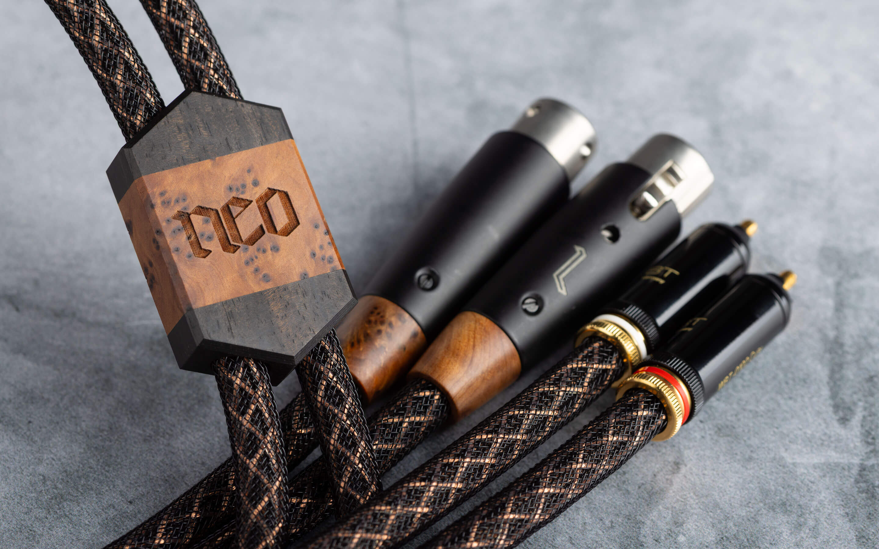 Close up of all copper NEO cable.